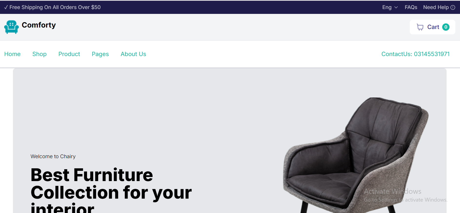 Comforty E-Commerce Platform